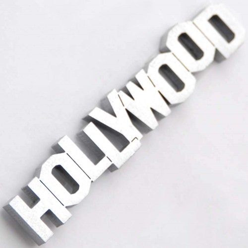 Hollywood 3-D Sign #4" Silver Magnet