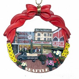 Seattle Pike Place Polyresin Christmas Ornament