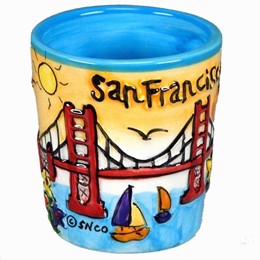 San Francisco Hand Painted Shotcup (1oz)