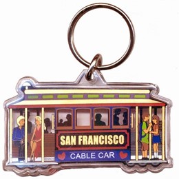 San Francisco Cable Car Shaped Keychain