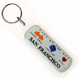 San Francisco "Expressions" Oblong Keychain
