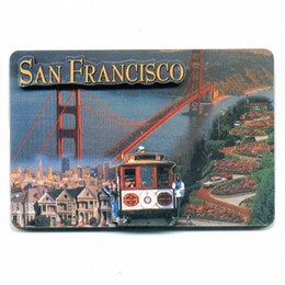 San Francisco Multi View 3D Photo Collage Magnet