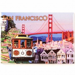 San Francisco Photo Collage Magnet