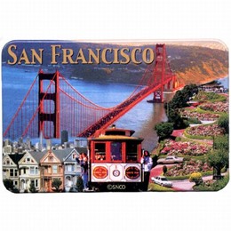 San Francisco Photo Collage Tin Magnet