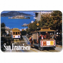 San Francisco Cable Car Hyde Street Tin Magnet