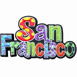 San Francisco Colorful Spellout Magnet