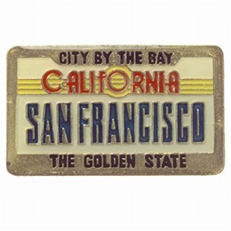 San Francisco License Plate Lapel Pin