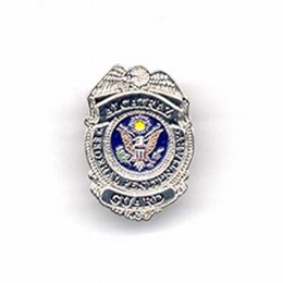 San Francisco Alcatraz Guard Badge Silver Pin