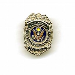 San Francisco Alcatraz Warden Gold Badge Pin