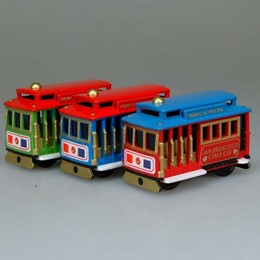 San Francisco Small Plastic Friction Driven Cable Car Toy (each)