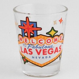 Las Vegas Sign Colorful Shotglass