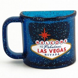 Las Vegas Sign Glitter 1/2 Cup Magnet