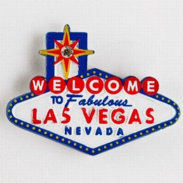 Las Vegas Sign Rhinestone Poly Magnet