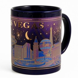 Las Vegas Starry Night Blue Cobalt Mug (10oz)