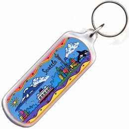 Seattle Hand Painted Acrylic Keychain