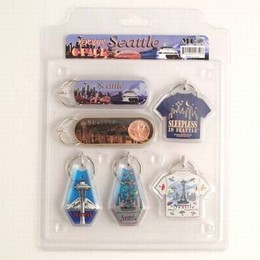 Seattle New 6-Pack of Acrylic Keychains