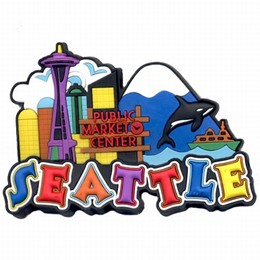 Seattle Spellout Laser Magnet
