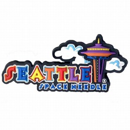Seattle Space Needle Icon Spellout Magnet