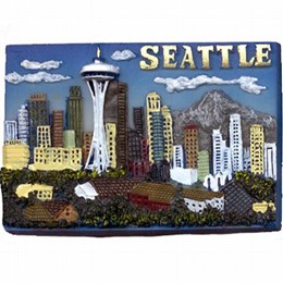 Seattle Polyresin Picture Frame Magnet
