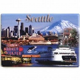 Seattle Photo Collage Magnet