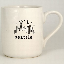 Seattle White Typewriter Mug (11oz)