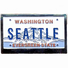 Seattle License Plate Lapel Pin