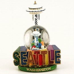Seattle Large Spellout Snowglobe (45mm)