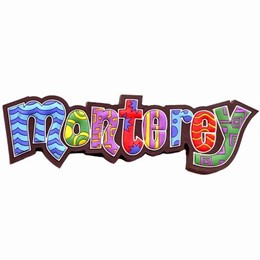 Monterey Colorful Spellout Rubber Magnet