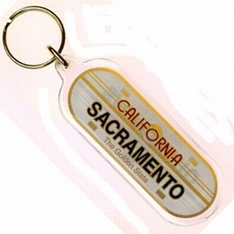 Sacramento License Plate Keychain