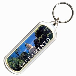 Sacramento Capitol Oblong Acrylic Keychain