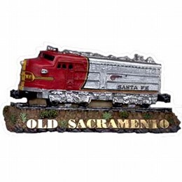 Sacramento Santa Fe Train Polyresin Magnet
