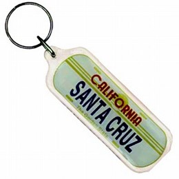 Santa Cruz License Plate Acrylic Keychain