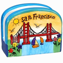 San Francisco "Hand Painted" Napkin Holder (4 inches)