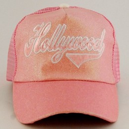 Hollywood Shiny Glitter Script PInk Hat