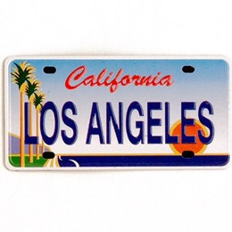 Los Angeles Mini License Plate Metal Magnet