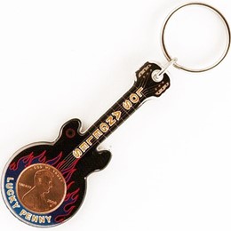 Los Angeles Lucky 1 Cent Guitar Acrylic Keychain
