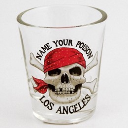 Los Angeles Name Your Poison Shotglass