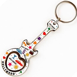 Hollywood Expressions Guitar Spinner Keychain