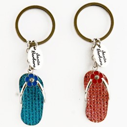 Santa Barbara Sandal Glitter Keychain (each)