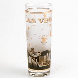 Las Vegas Starry Black/Gold Shotglass-Shooter