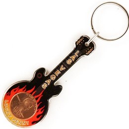 Las Vegas Lucky 1cent Guitar Acrylic Keychain