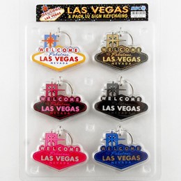 Las Vegas Sign Shape 6-Pack Acrylic Keychain