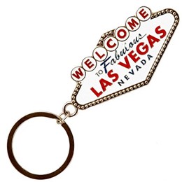 Las Vegas Signshape Enamel Keychain