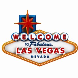 Las Vegas Signshape 3-D Magnet