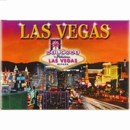 Las Vegas Sunset 2x3 Metal Magnet