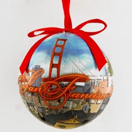 San Francisco Photo Collage Ball Ornament