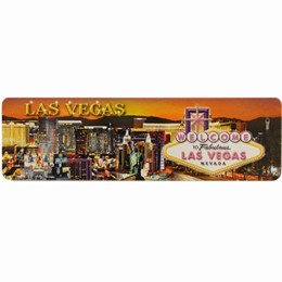 Las Vegas Sunset Large Pano Tin Magnet