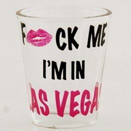 Las Vegas F (lips) CK I am In las Vegas Shotglass