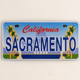Sacramento Mini License Plate Magnet