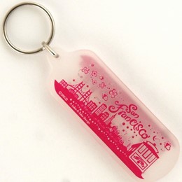 San Francisco Easy Going Frosted Acrylic Oblong Keychain